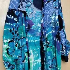 Roaman's Multicolor Floral Blouse